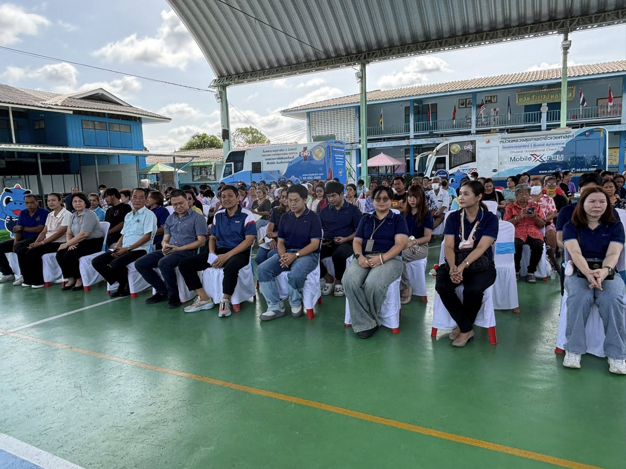 บริษัท ปตท. จำกัด (มหาชน) โดยโครงการระบบท่อส่งก๊าซธรรรมชาติบนบกจากบางปะกงไปโรงไฟฟ้าพระนครใต้ จัดกิจกรรมสุขภาพดีเคลื่อนที่สู่ชุมชน
