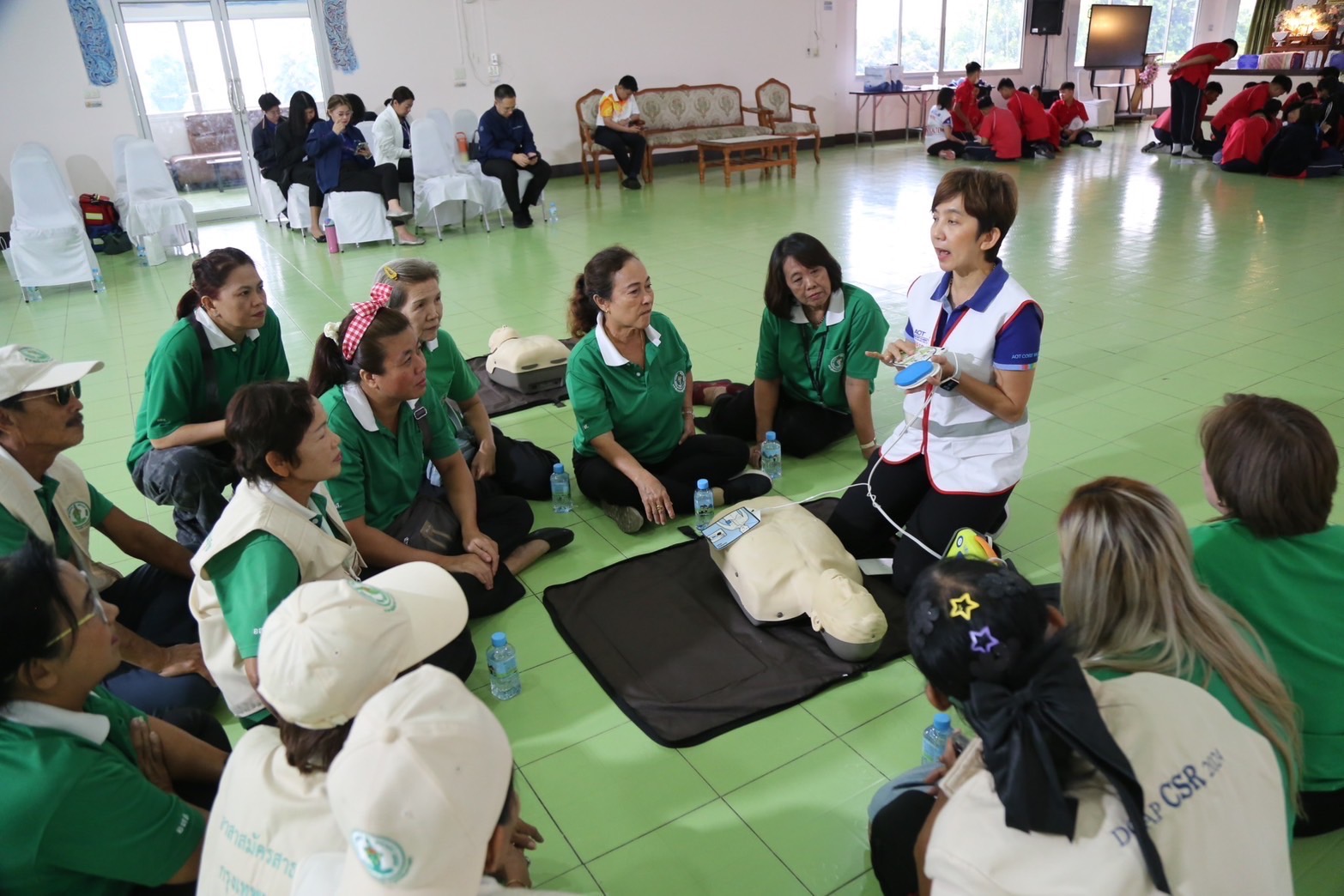 ท่าอากาศยานสุวรรณภูมิจัดโครงการ AOT พี่อาสา กิจกรรม First Aid ปลอดภัยเรื่องใกล้ตัว